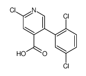 2-chloro-5-(2,5-dichlorophenyl)pyridine-4-carboxylic acid结构式