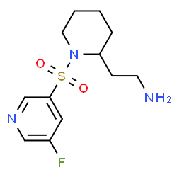2-(1-(5-fluoropyridin-3-ylsulfonyl)piperidin-2-yl)ethanamine Structure