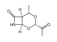 (1S,3R,5R,6R)-8-aza-3-acetyl-5-methyl-2,4-dioxa-bicyclo(4.2.0)octan-7-one Structure