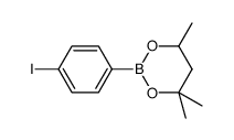 2-(4-iodophenyl)-4,4,6-trimethyl-1,3,2-dioxaborinane结构式