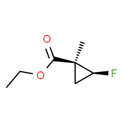 Cyclopropanecarboxylic acid, 2-fluoro-1-methyl-, ethyl ester, cis- (9CI) structure