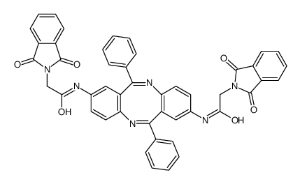 2-(1,3-dioxoisoindol-2-yl)-N-[(6Z,12Z)-2-[[2-(1,3-dioxoisoindol-2-yl)acetyl]amino]-6,12-diphenylbenzo[c][1,5]benzodiazocin-8-yl]acetamide结构式