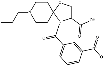 4-(3-nitrobenzoyl)-8-propyl-1-oxa-4,8-diazaspiro[4.5]decane-3-carboxylic acid Structure