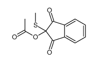 2-(Acetyloxy)-2-(methylthio)-1H-indene-1,3(2H)-dione Structure