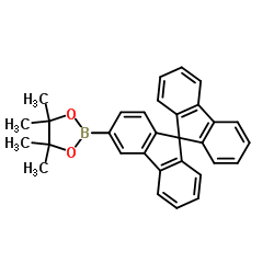 4,4,5,5-Tetramethyl-2-(9,9'-spirobi[9H-fluoren]-3-yl)-1,3,2-dioxaborolane Structure