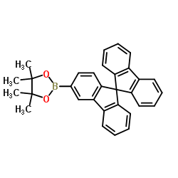 2-(9,9'-螺二[芴]-3-基)-4,4,5,5-四甲基-1,3,2-二氧杂环戊硼烷结构式