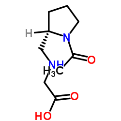 N-{[(2S)-1-Acetyl-2-pyrrolidinyl]methyl}glycine Structure