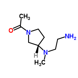 1-{(3S)-3-[(2-Aminoethyl)(methyl)amino]-1-pyrrolidinyl}ethanone Structure