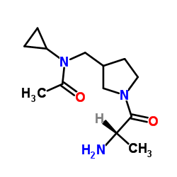 N-[(1-Alanyl-3-pyrrolidinyl)methyl]-N-cyclopropylacetamide结构式
