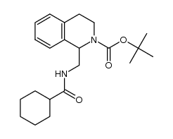 t-butyl 1-(cyclohexanecarboxamidomethyl)- 3,4-dihydroisoquinoline-2(1H)-carboxylate结构式