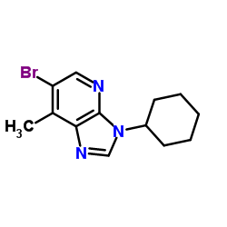 6-Bromo-3-cyclohexyl-7-methyl-3H-imidazo[4,5-b]pyridine Structure