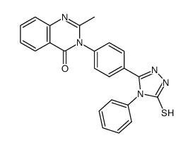 3-[4-(5-Mercapto-4-phenyl-4H-[1,2,4]triazol-3-yl)-phenyl]-2-methyl-3H-quinazolin-4-one Structure