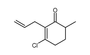 3-Chloro-6-methyl-2-(2-propenyl)cyclohex-2-enone结构式