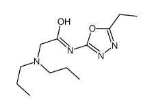 2-(dipropylamino)-N-(5-ethyl-1,3,4-oxadiazol-2-yl)acetamide structure