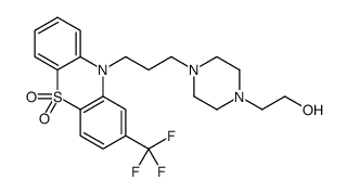 2-[4-[3-[5,5-dioxo-2-(trifluoromethyl)phenothiazin-10-yl]propyl]piperazin-1-yl]ethanol结构式