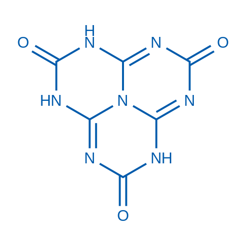 1,3,4,6,7,9,9b-heptaazaphenalene-2,5,8(1H,3H,6H)-trione structure