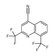 2,8-bis(trifluoromethyl)quinoline-4-carbonitrile结构式