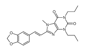 (E)-7-Methyl-8-(3,4-methylenedioxystyryl)-1,3-dipropylxanthine structure
