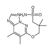 3-[(4,5-dimethyl-1,2,7,9-tetrazabicyclo[4.3.0]nona-2,4,6,8-tetraen-3-y l)oxy]-2,2-dimethyl-propane-1-sulfonamide Structure