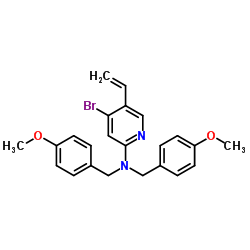 (4-bromo-5-vinyl-pyridin-2-yl)-bis-(4-methoxy-benzyl)-amine Structure