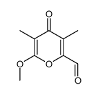 6-methoxy-3,5-dimethyl-4-oxo-4H-pyran-2-carbaldehyde结构式