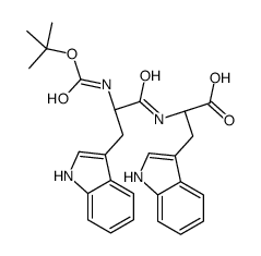 (2R)-3-(1H-indol-3-yl)-2-[[(2R)-3-(1H-indol-3-yl)-2-[(2-methylpropan-2-yl)oxycarbonylamino]propanoyl]amino]propanoic acid Structure