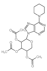 9H-Purine,6-piperidino-9-b-D-ribopyranosyl-,2',3',4'-triacetate (8CI) picture
