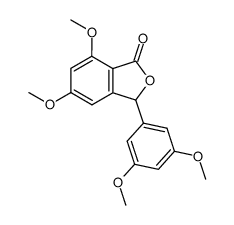 5,7-dimethoxy-3-(3',5'-dimethoxyphenyl)isobenzofuran-1-one结构式