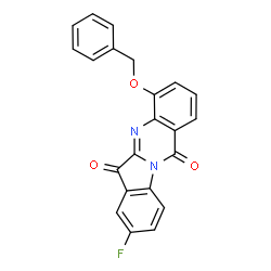 Indolo[2,1-b]quinazoline-6,12-dione,8-fluoro-4-(phenylmethoxy)- structure