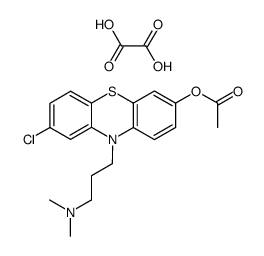 7-acetoxy-2-chloro-10-(3-dimethylamino-propyl)-10H-phenothiazine, oxalate (1:1) Structure