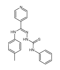(Z)-N-phenyl-2-(pyridin-4-yl(p-tolylamino)methylene)hydrazinecarbothioamide Structure