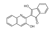 3-hydroxy-2-(3-hydroxy-2-quinolyl)-1H-inden-1-one structure