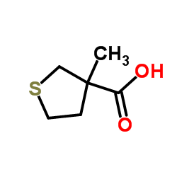 3-Methyltetrahydro-3-thiophenecarboxylic acid结构式