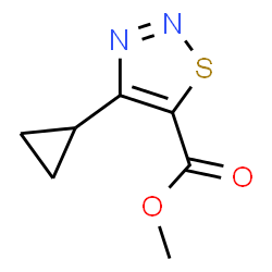 4-Cyclopropyl-[1,2,3]thiadiazole-5-carboxylicacidmethylester Structure