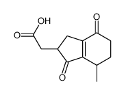 2-(4-methyl-3,7-dioxo-2,4,5,6-tetrahydro-1H-inden-2-yl)acetic acid Structure