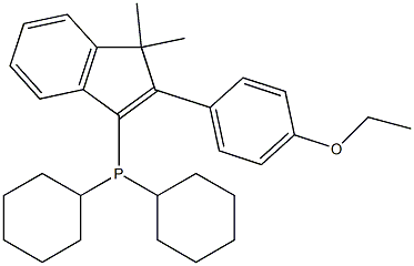 dicyclohexyl[2-(4-ethoxyphenyl)-1,1-dimethyl-1H-inden-3-yl]Phosphine结构式