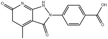 Benzoic acid, 4-(1,3,5,6-tetrahydro-4-methyl-3,6-dioxo-2H-pyrazolo[3,4-b]pyridin-2-yl)- Structure