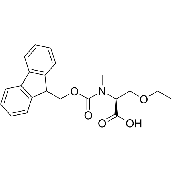 N-(((9H-Fluoren-9-yl)methoxy)carbonyl)-O-ethyl-N-methyl-L-serine Structure