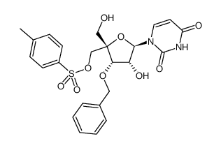 3'-O-benzyl-4'-(p-toluenesulfonyloxymethyl)uridine结构式