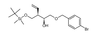 (2S,3R)-1-((4-bromobenzyl)oxy)-3-(((tert-butyldimethylsilyl)oxy)methyl)pent-4-en-2-ol结构式