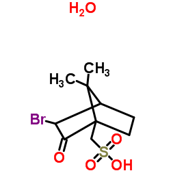 [(1S)-endo]-(+)-3-Bromo-10-camphorsulfonic acid monohydrate structure