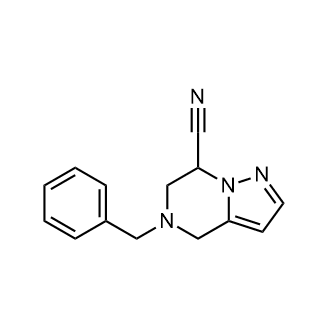 5-苄基-4,5,6,7-四氢吡唑并[1,5-a]吡嗪-7-甲腈结构式