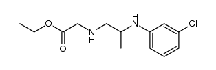 N-[2-(3-chlorobenzamino)propyl]glycine ethyl ester结构式