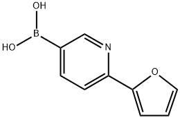 (6-(furan-2-yl)pyridin-3-yl)boronic acid结构式