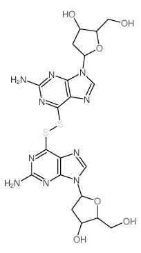 9H-Purin-2-amine,6,6'-dithiobis[9-(2-deoxy-a-D-erythro-pentofuranosyl)- (9CI)结构式