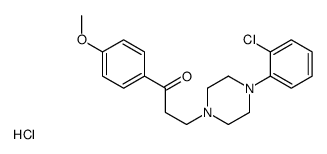 3-[4-(2-chlorophenyl)piperazin-1-yl]-1-(4-methoxyphenyl)propan-1-one,hydrochloride结构式