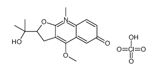 2-(2-hydroxypropan-2-yl)-4-methoxy-9-methyl-2,3-dihydrofuro[2,3-b]quinolin-9-ium-6-ol,perchlorate结构式