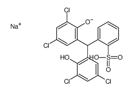 sodium o-[bis(3,5-dichloro-2-hydroxyphenyl)methyl]benzenesulphonate structure