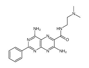 4,7-diamino-2-phenyl-pteridine-6-carboxylic acid 2-dimethylamino-ethylamide结构式