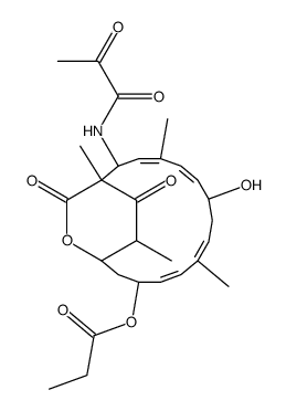 [(4Z,6Z,10Z,12Z)-9-hydroxy-6,12,15,18-tetramethyl-16,19-dioxo-14-(2-oxopropanoylamino)-17-oxabicyclo[13.2.2]nonadeca-4,6,10,12-tetraen-3-yl] propanoate结构式